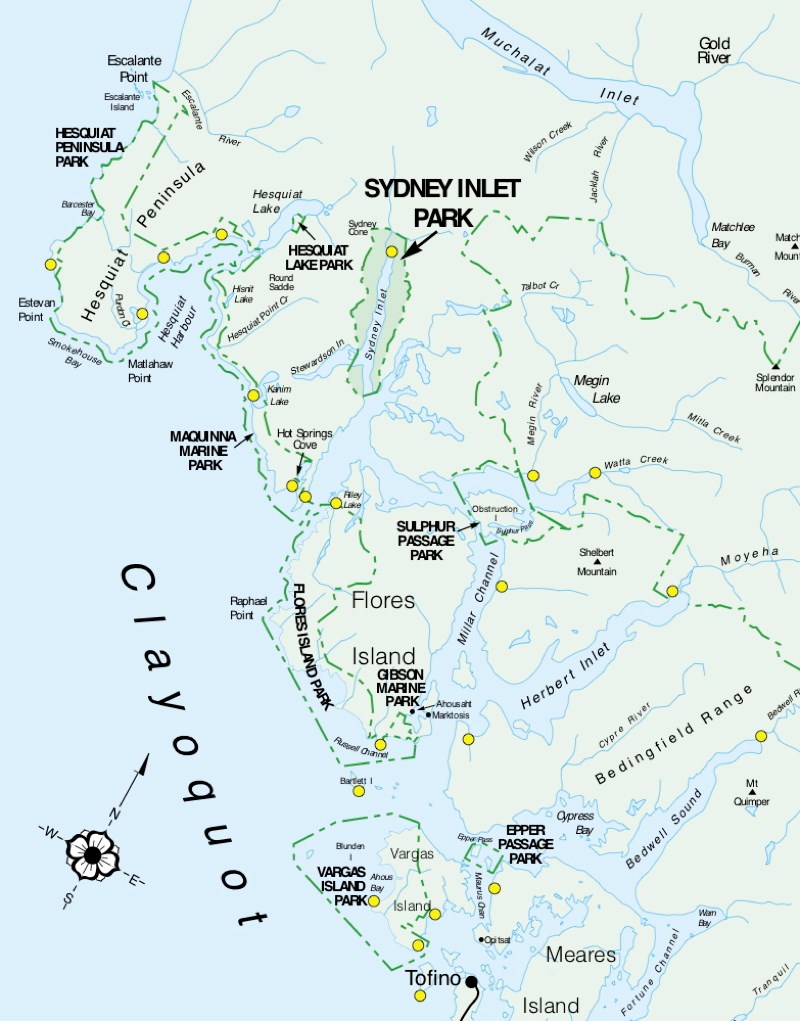 Sydney Inlet park map