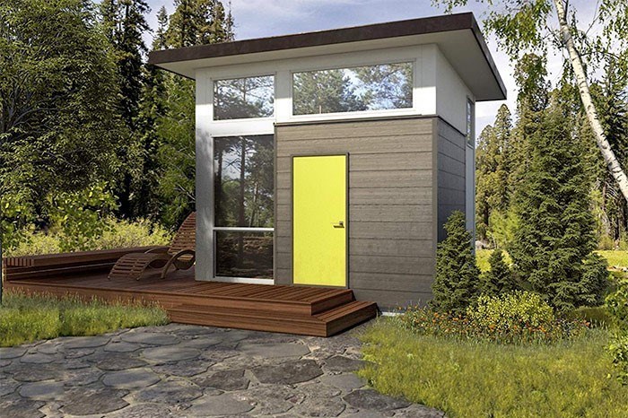 The tiny modular home is now available on Amazon. Photo Nomad Micro Homes