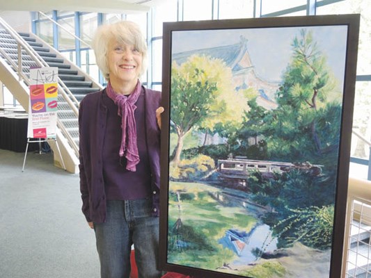 Loraine Wellman, Richmond artist, has donated her piece "Bridge at Dr. Sun Yat-Sen Gardens" to Gateway Theatre's For the Love of Art fundraiser.