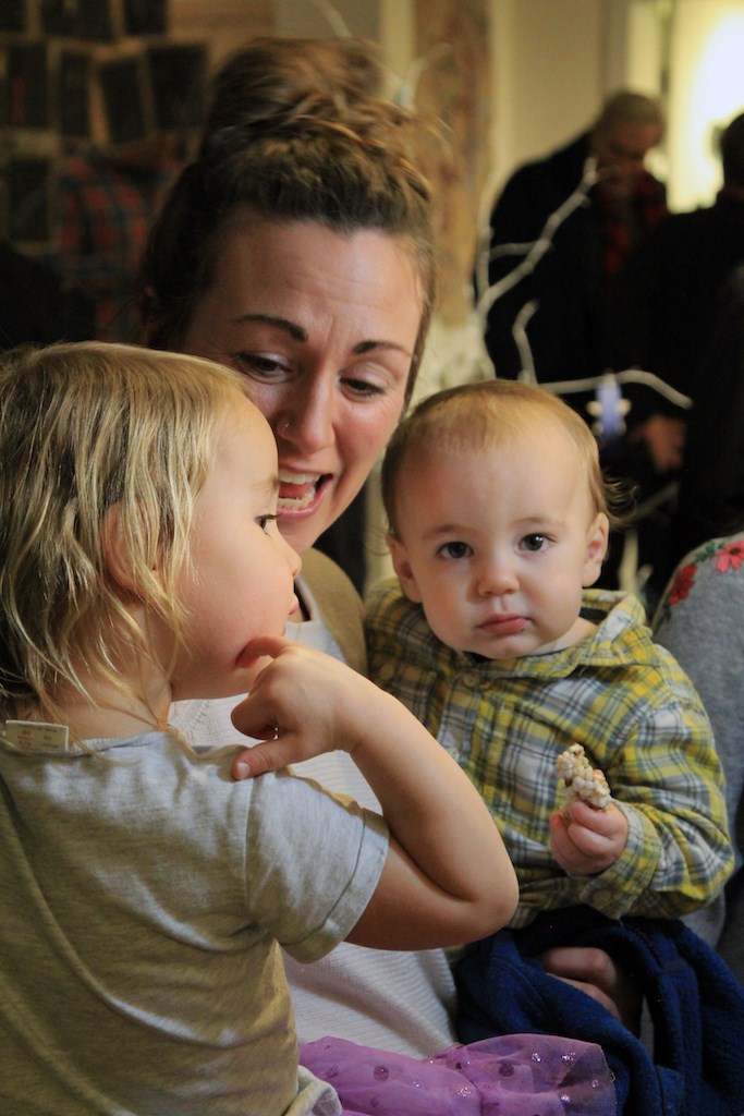 Jessica Slater with a couple of young ones at Bowen Children’s Centre’s Ordinary Moments Dec. 19.