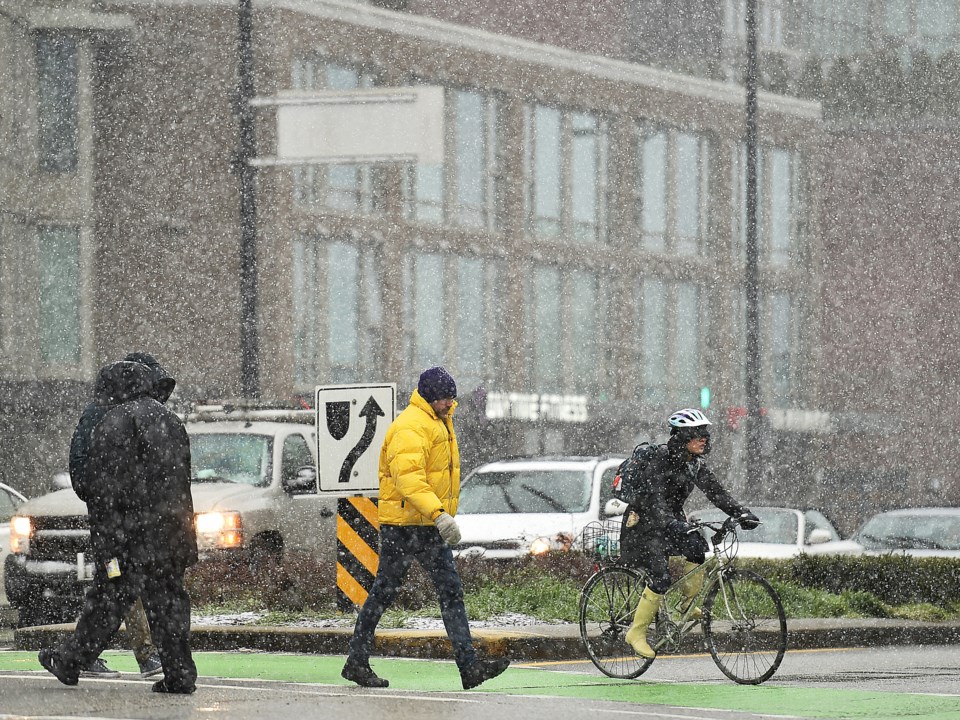 "So far, this is the best chance we've seen for snowfall at sea level," says meteorologist Matt MacD