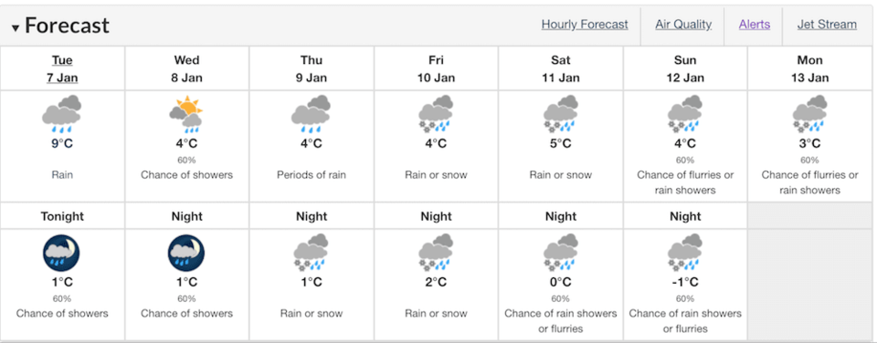 weather forecast