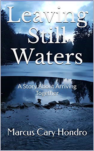 Cover of Leaving Still Waters which includes a partially frozen over lagoon.