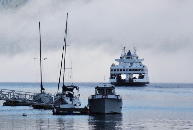 Queen of Cap emerging from the fog.