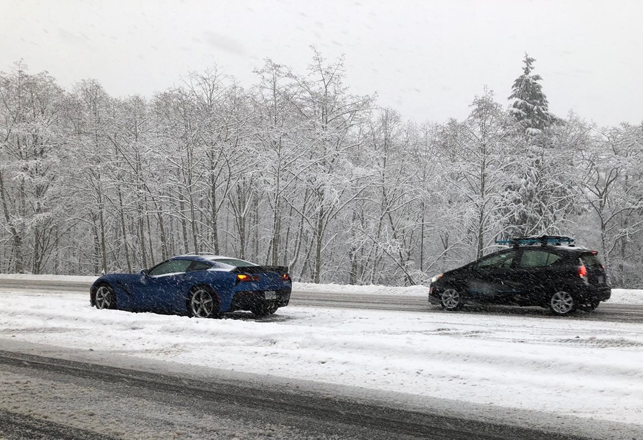 burnaby snow roads mountain drivers