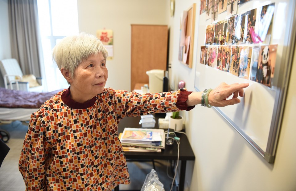 Doris Cheung, 75, in her new room at Villa Cathay Care Home in Strathcona. Photo Dan Toulgoet