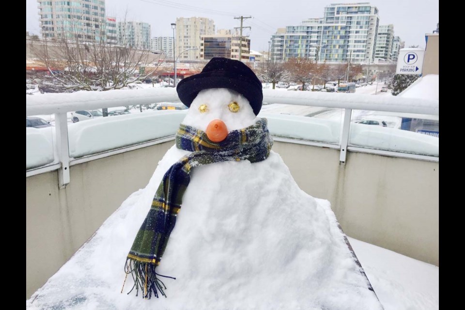 The Richmond News' snowman.
