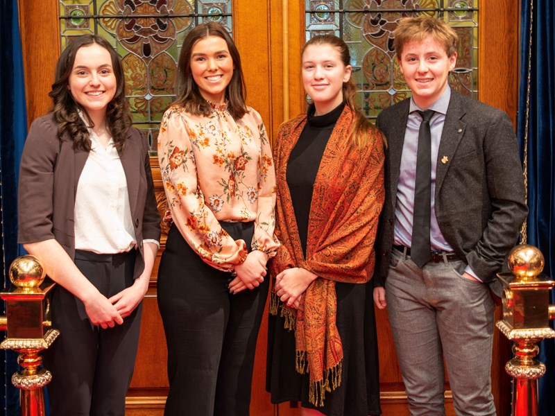 Abby Head and Powell River Youth Council members Claire Mavin, Ally Boyd and Leo Head