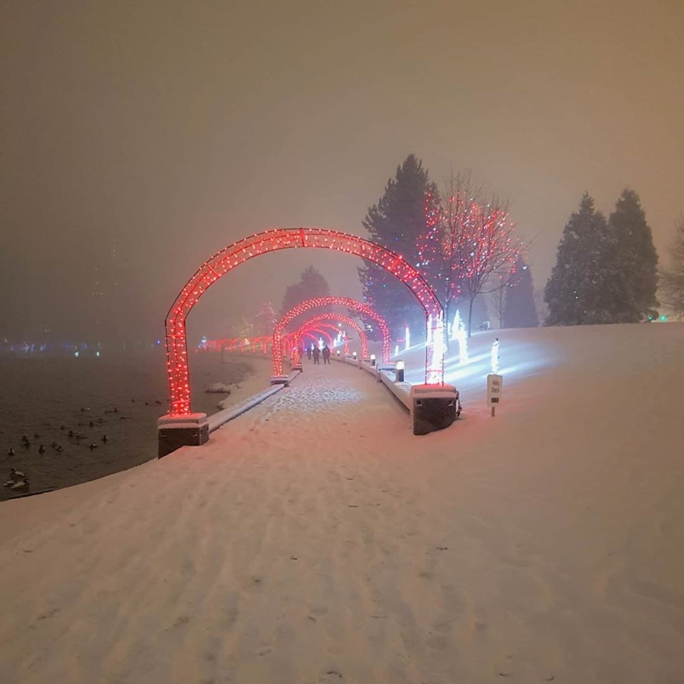 The recent snowfall has added another aesthetic to the Lights at Lafarge