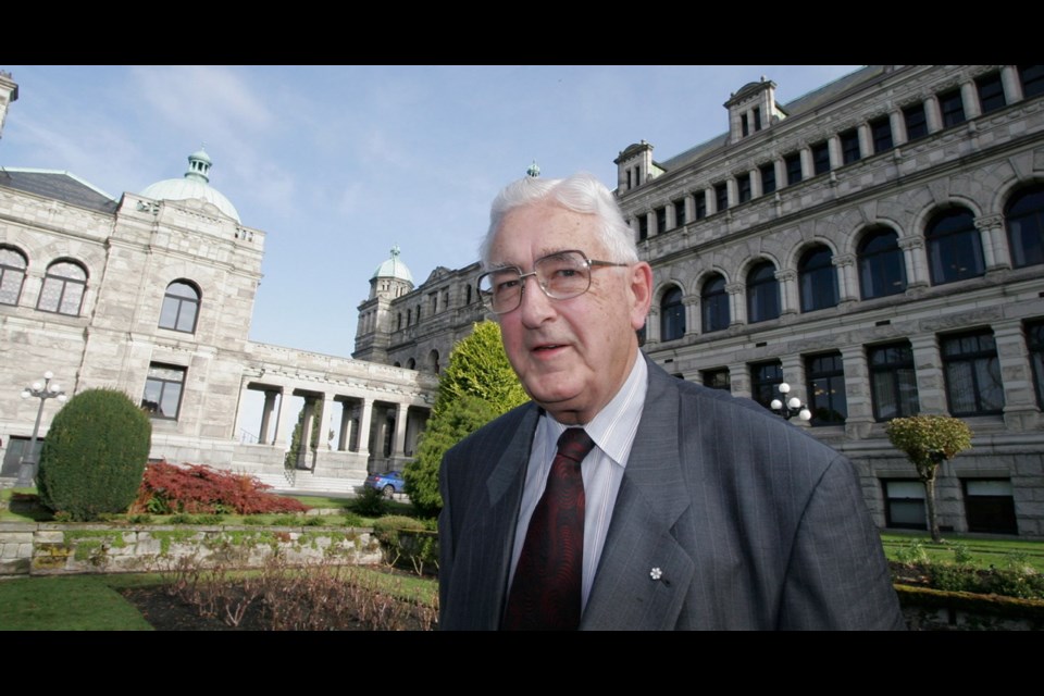 Ted Hughes in November 2005 at the B.C. legislature.