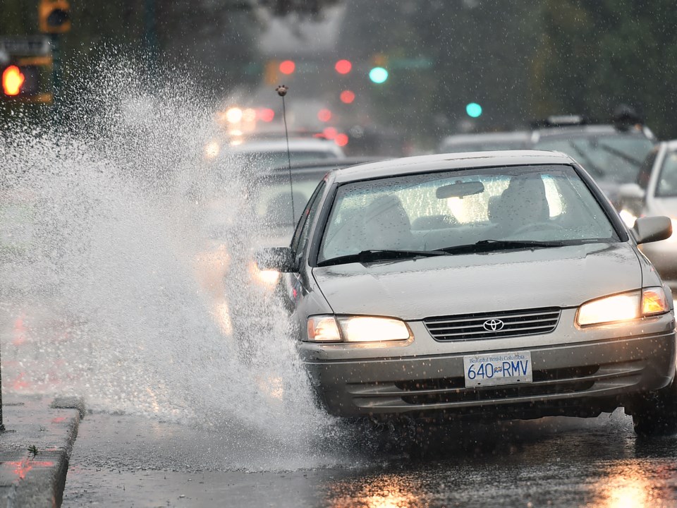 Environment Canada issued a weather warning that rain, at times heavy, is expected in Metro Vancouve