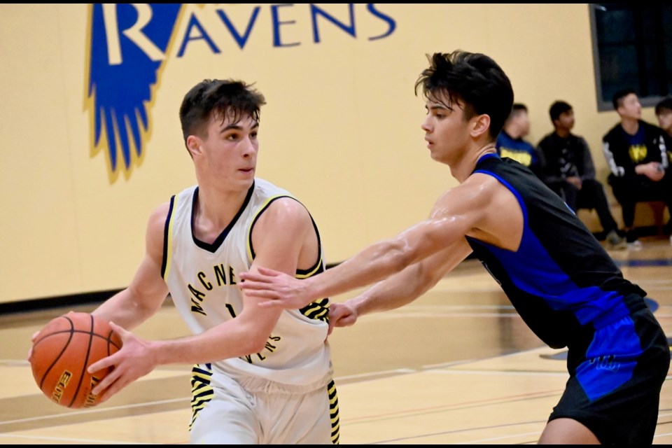 MacNeill's Tanner Devlin and McMath's Travis Hamberger led their respective teams in scoring Wednesday night as the host Ravens rallied for a 74-71 win in Richmond Senior Boys Basketball League action.