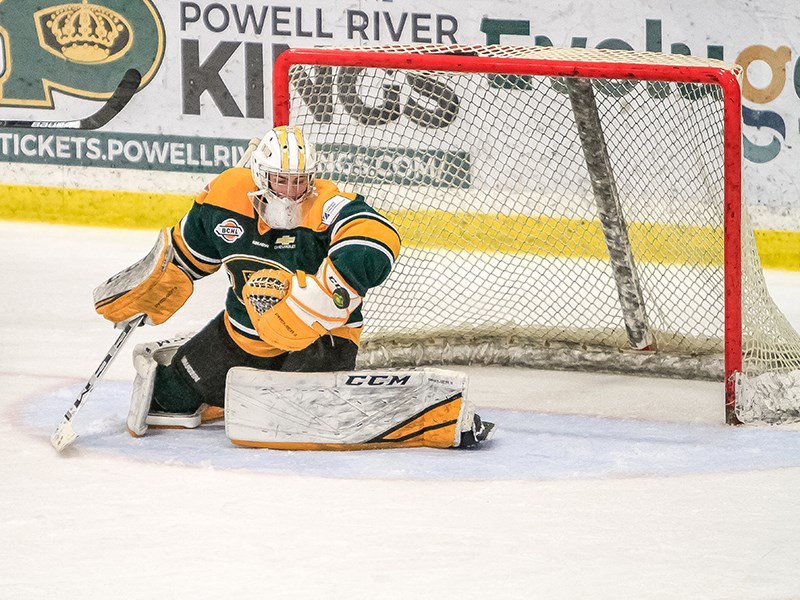 Powell River Kings’ goaltender Thomas Wardle