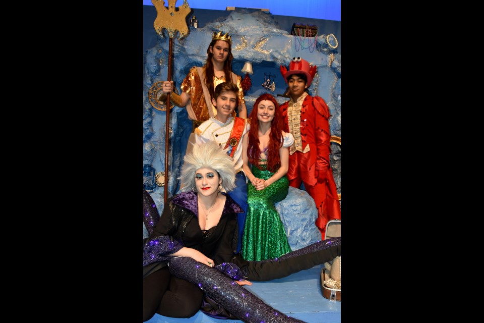 The leads in The Little Mermaid, a musical theatre production at Centennial secondary in Coquitlam.