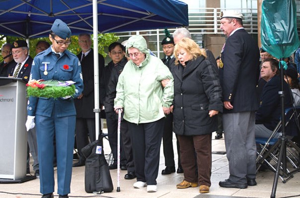 Miriam Beenham, sister of William Dutfield - one of the previously fallen and forgotten - made it to the ceremony.