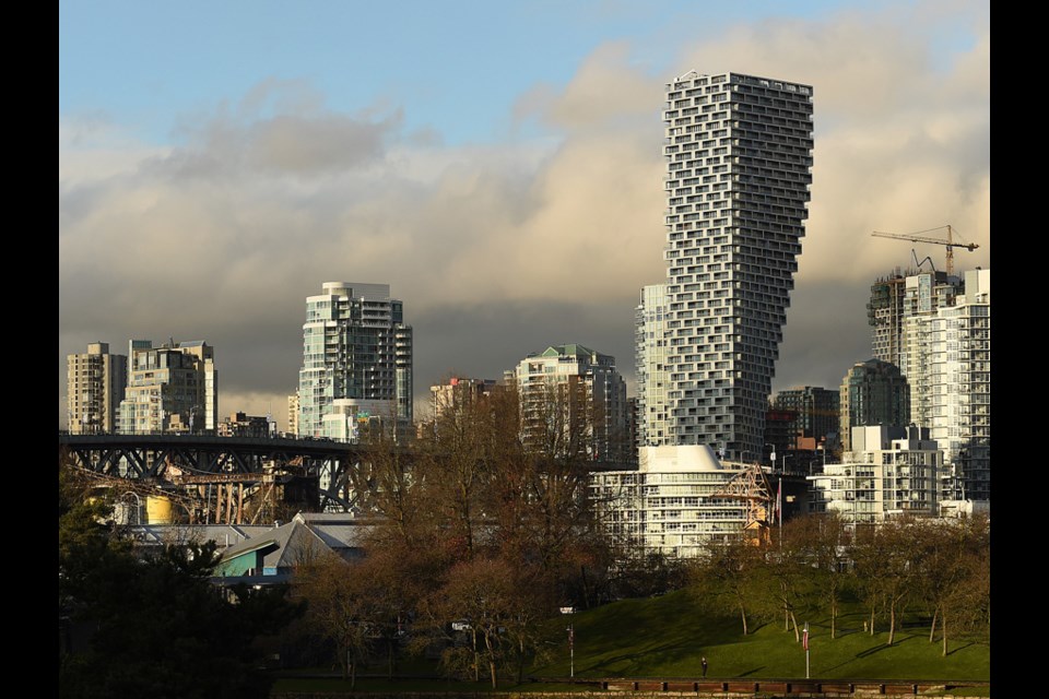 Vancouver House rises above the skyline. Photo Dan Toulgoet