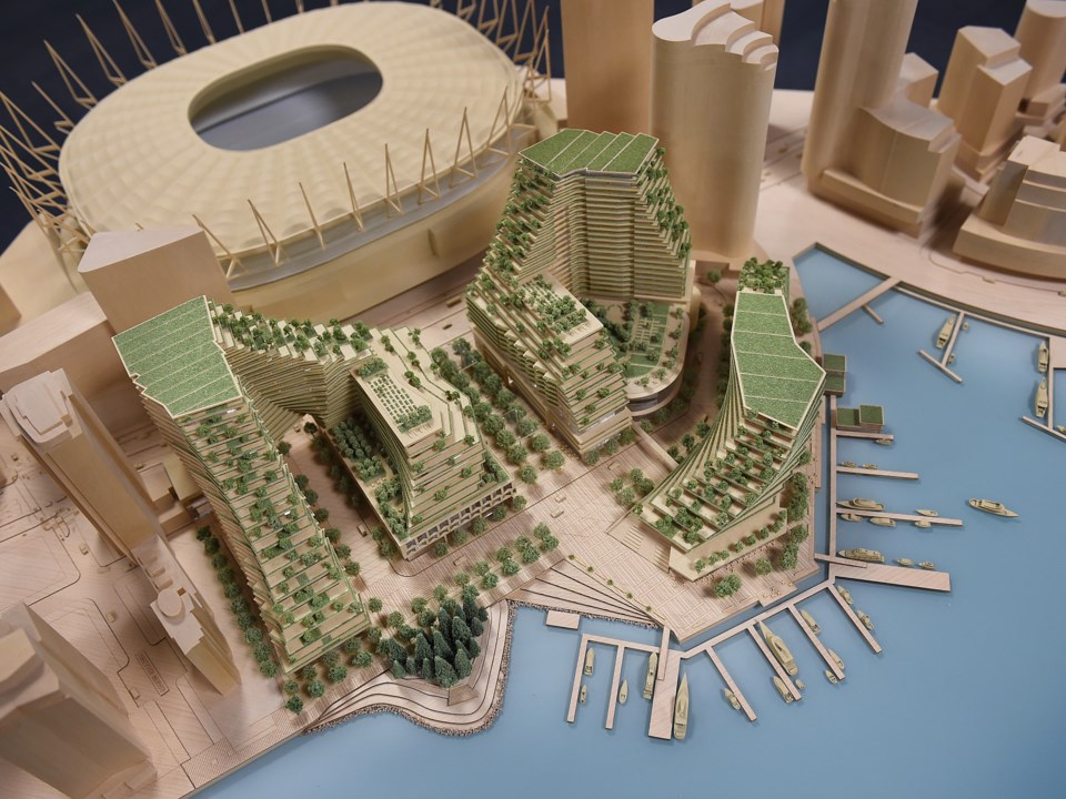 A model of the planned development. Photo Dan Toulgoet