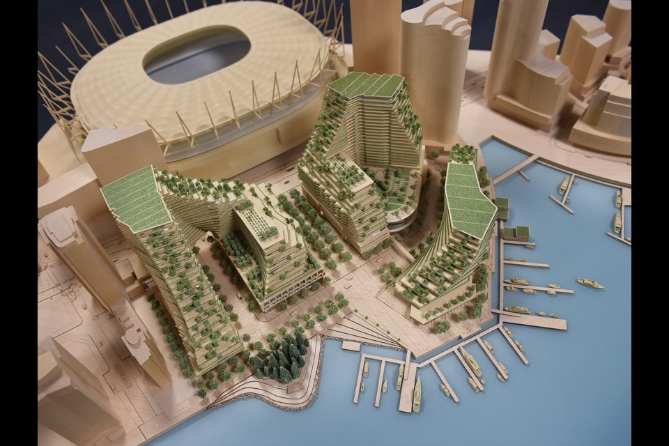 A model of the planned development. Photo Dan Toulgoet