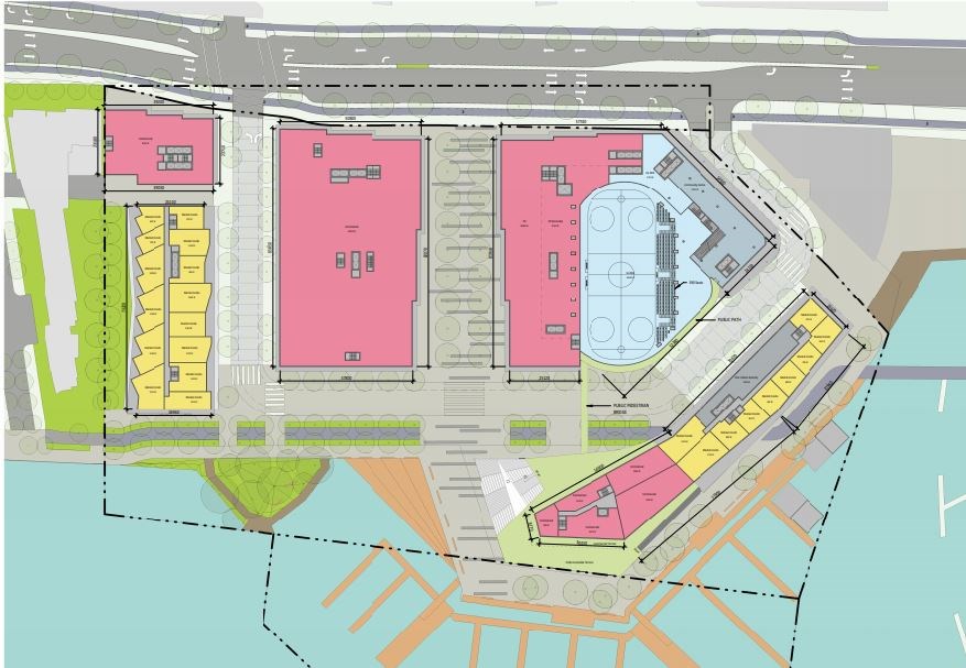 An ice rink is included in the development. It will serve as a practice rink for the Âé¶ą´«Ă˝Ół»Canuc