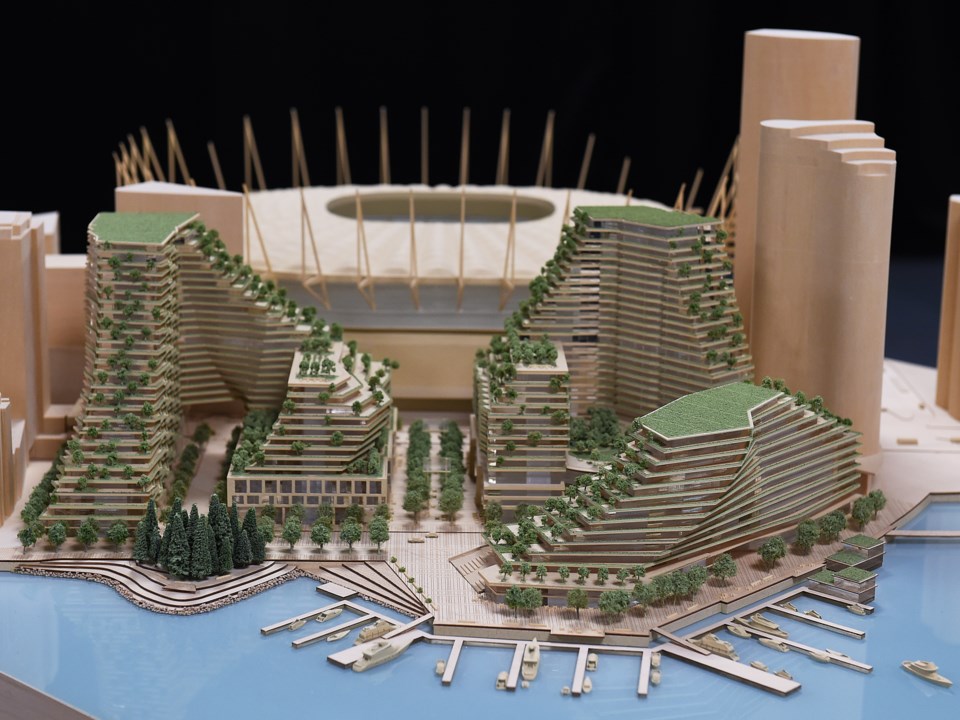 A model of the planned development. Photo Dan Toulgoet