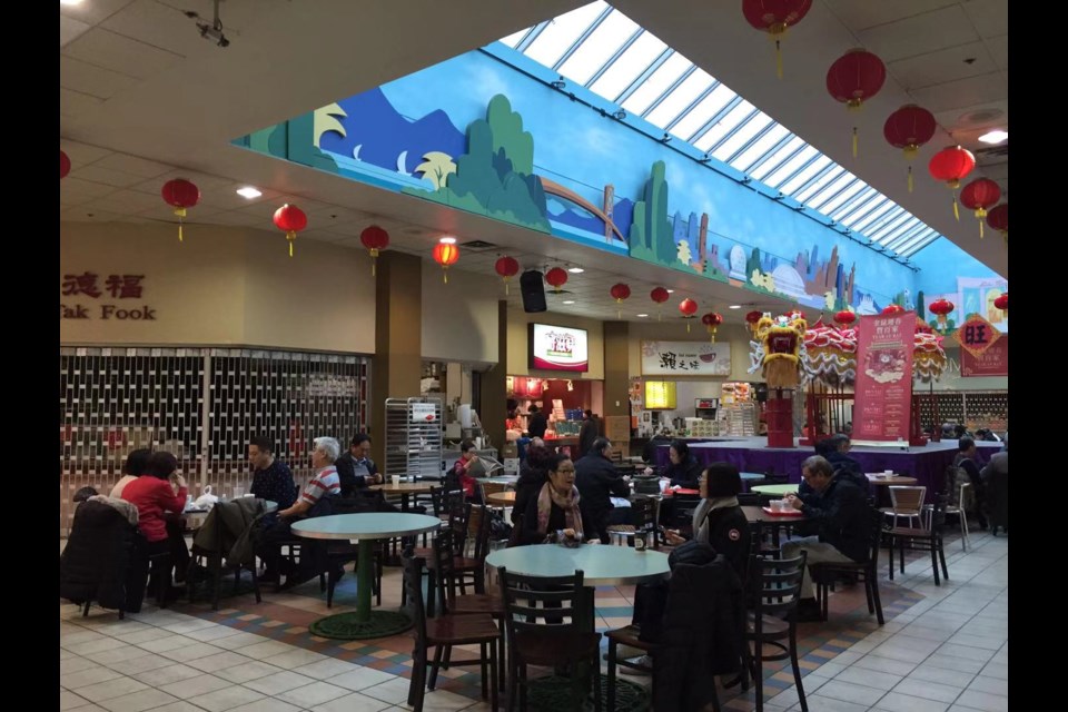 The photo was taken at a food court at Parker Place on Friday morning. Chinese restaurant works have been sales slow down this week.