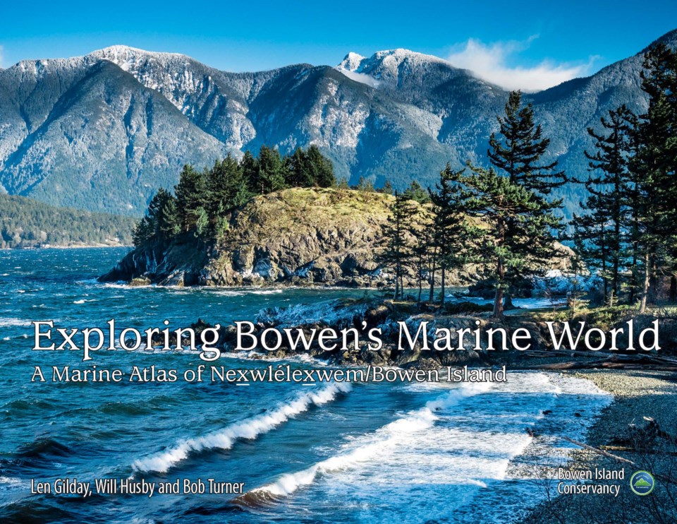 Storm shot of Finisterre Island that serves as the front cover of the marine atlas