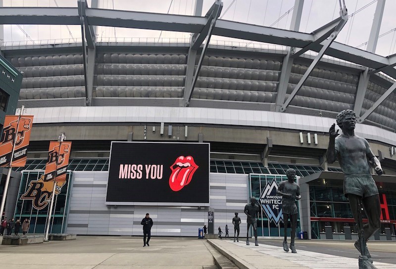 Looks like the Rolling Stones are marking their spot in 鶹ýӳfor an upcoming tour outside BC Pl