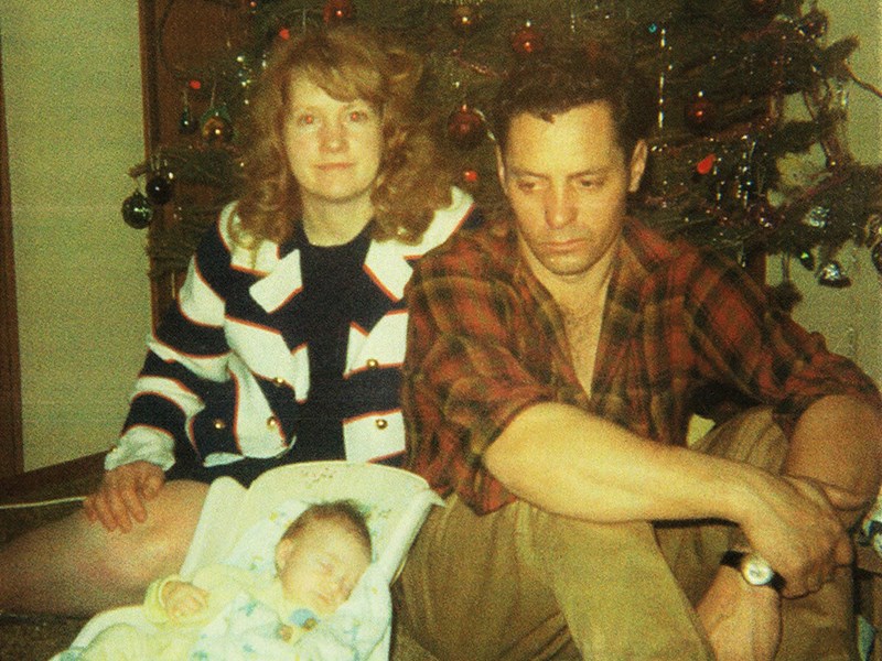 Borderline Shine author Connie Greshner as an infant in 1970 in Ponoka, Alberta, with her mother [left], who was later murdered by her father [right]. Greshner’s first published book details her life of childhood complex trauma and mental health symptoms, and her journey to healing. Contributed photo