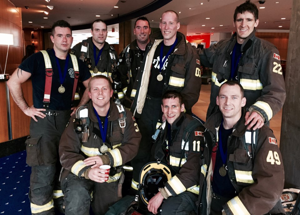 Climb the Wall New Westminster firefighters