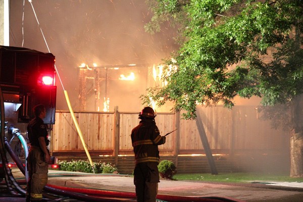 The aftermath of a blaze near No. 2 and Francis roads is a scene of devastation. The under-construction home was found alight in the early hours of Sunday morning and caused extensive damage to two nearby houses.