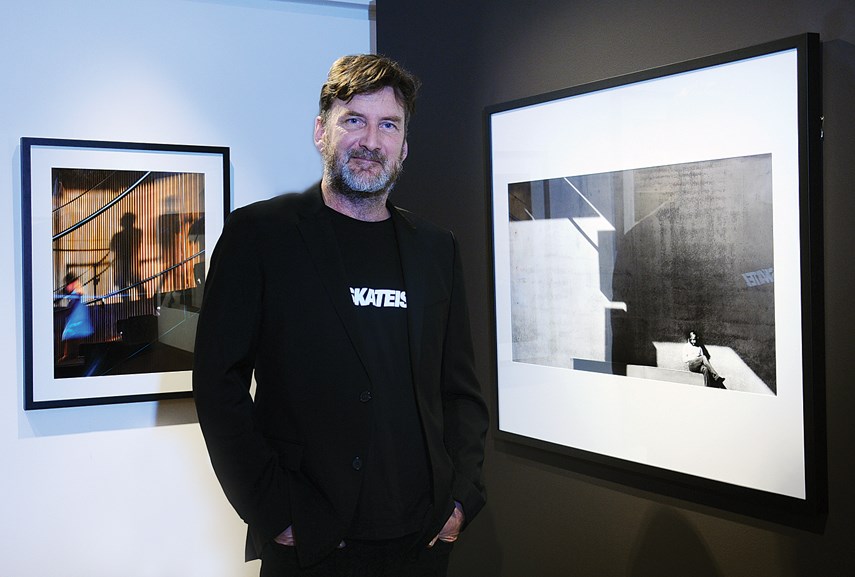 Photographer Nic Lehoux displays images from different projects, including several photos from a larger series, collated in a limited edition book on display at the West Vancouver Art Museum.