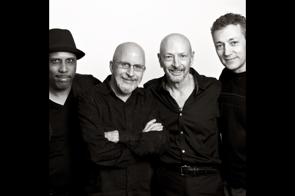 Steve Smith, second from right, performs at the Drumeo Festival on Feb. 22.