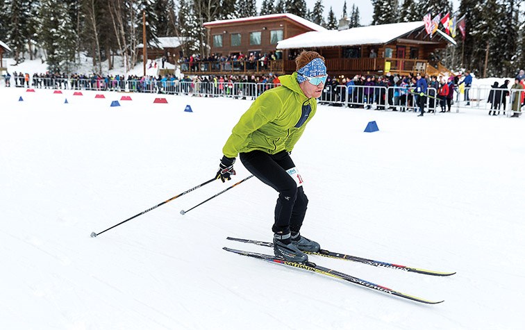 Citizen Photo by James Doyle. Rob McDougall makes his way around the trails at Otway Nordic Centre on Sunday while competing in the Solo Open Men’s category of the 33rd Annual Prince George Iceman.