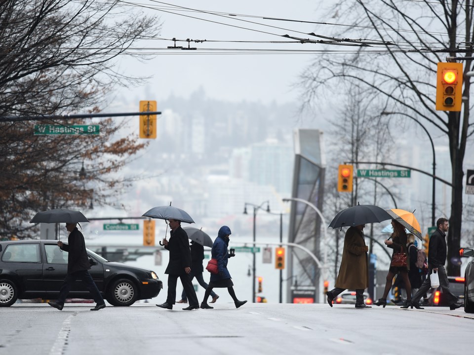 Environment Canada is calling for a rainy week in Vancouver. File photo Dan Toulgoet