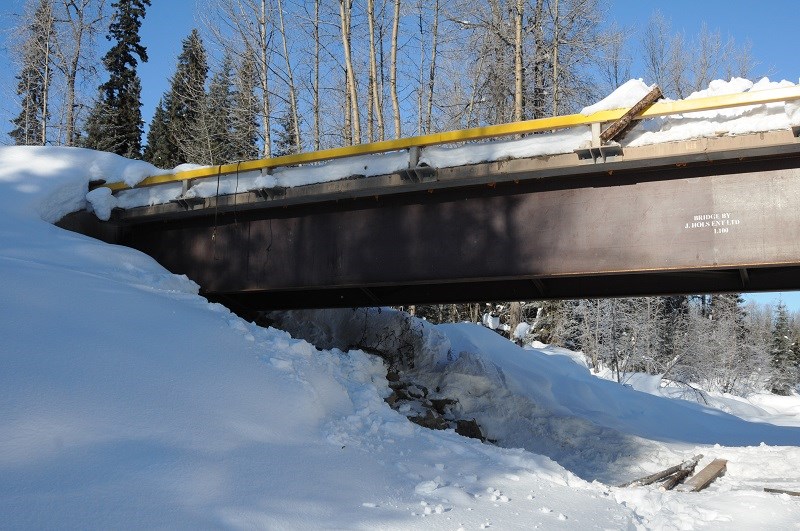 RCMP are investigating after the Lamprey Creek Bridge south of Houston was vandalize.