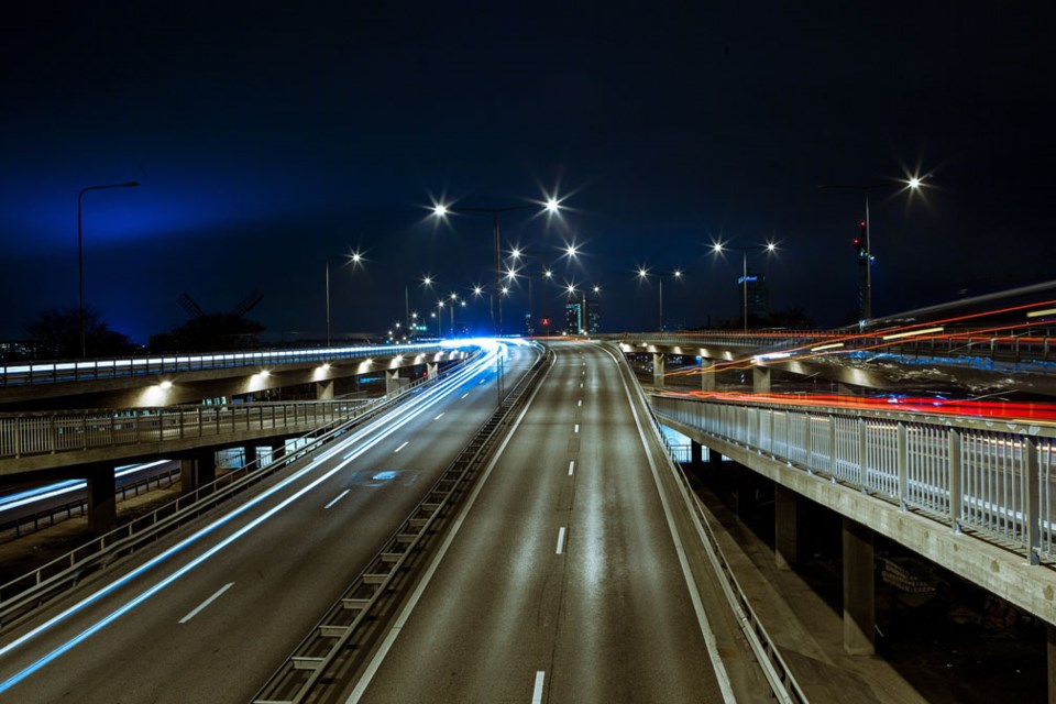 road night street lighting