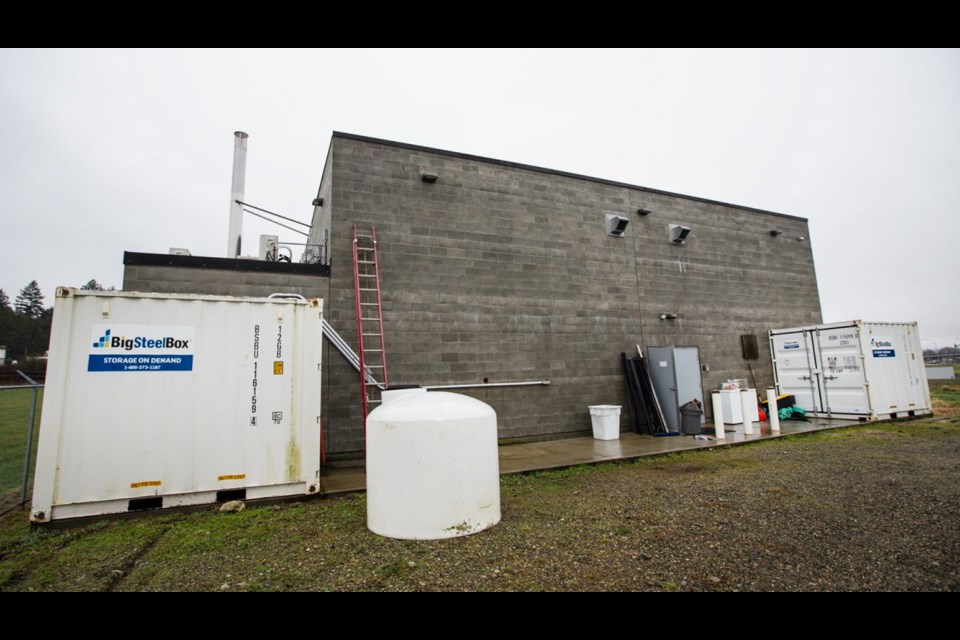 The 5,600-square-foot building can be easily seen while driving along the Pat Bay Highway.