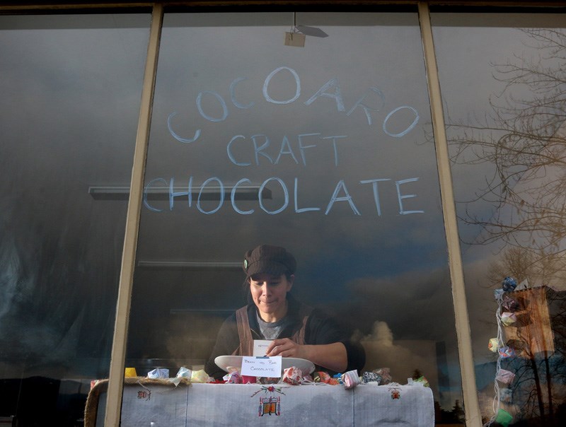 Chocolate on display at Cocoaro in Port Moody