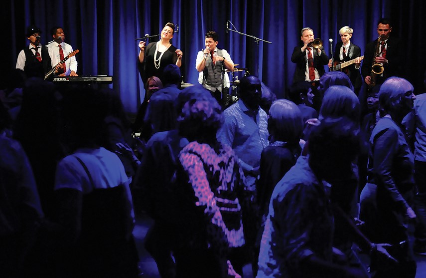 Queer as Funk performing at the Sneakers Ball.