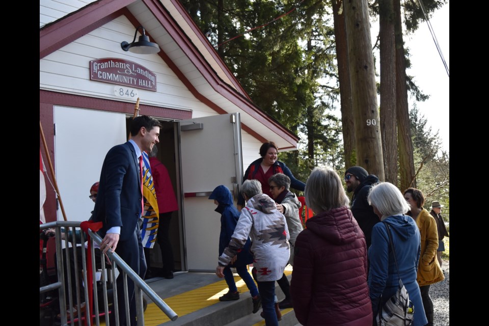 MP Patrick Weiler helped open the doors of Granthams Hall to the community at its official re-opening on Feb. 14