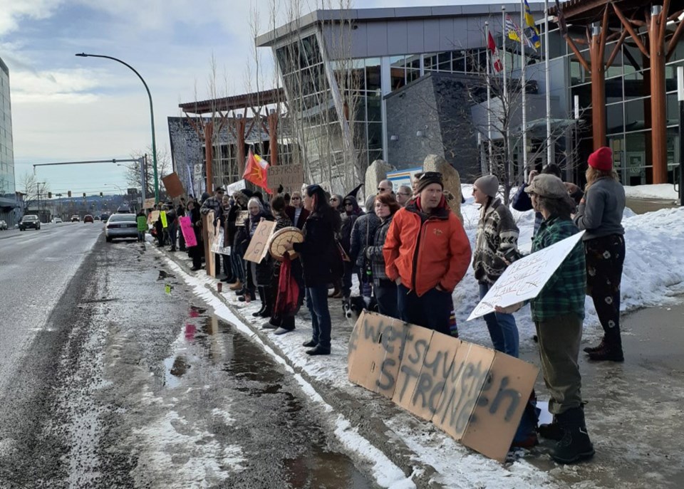 rally at rcmp detachment