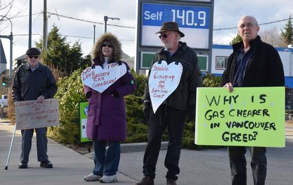 Gas price demonstration