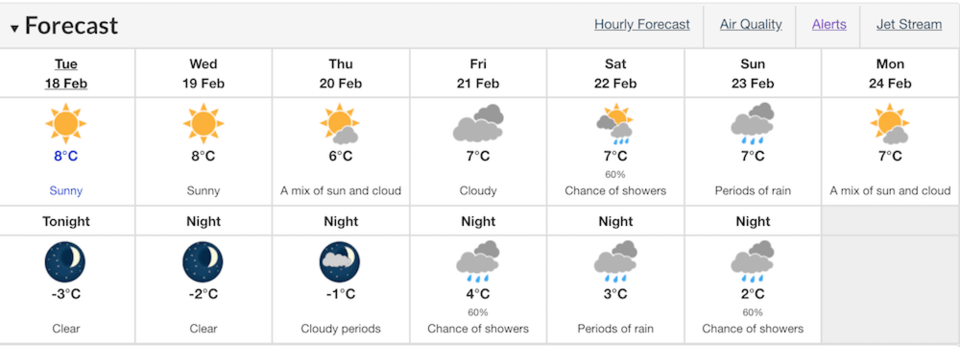 weather forecast