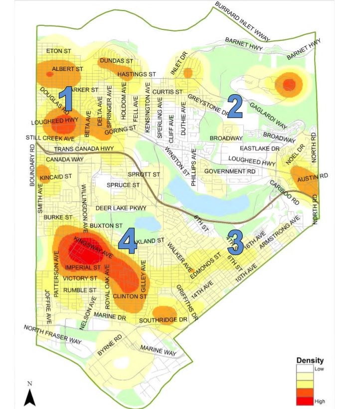 heat map crime burnaby
