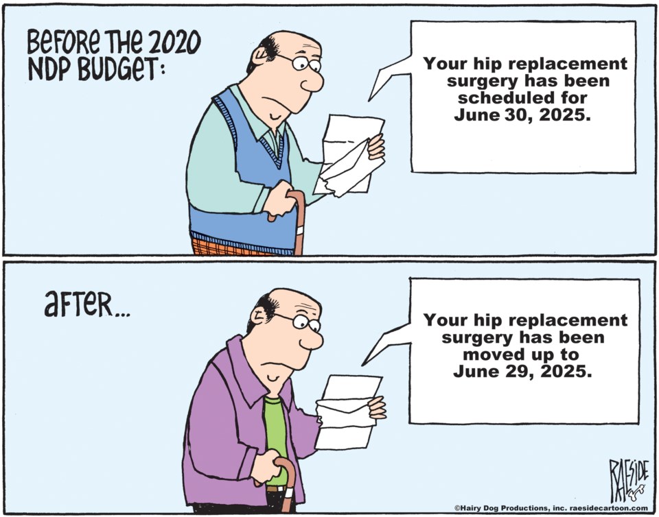 Adrian Raeside cartoon - Feb. 20, 2020 - B.C. budget