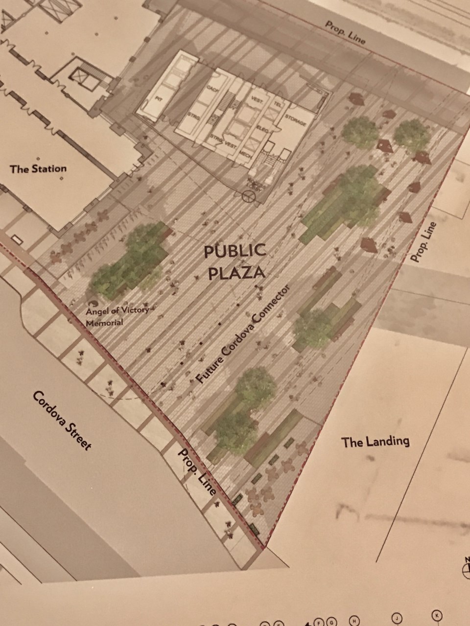 The plan for the project identifies space for a future Cordova Connector.