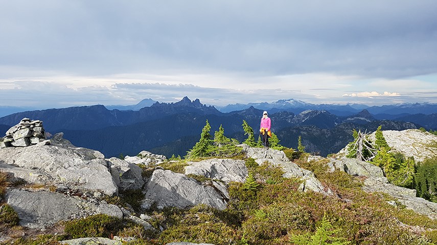 Eileen Bistrisky climbed every peak on the North Shore in the annual North Shore Bagger Challenge.