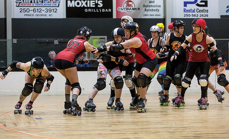 Citizen Photo by James Doyle. The Rated PG Rollergirls took on the North Coast Nightmares in roller derby action on Saturday night at PG Dome.