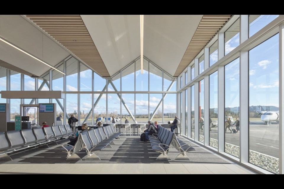 The terminal expansion at Nanaimo Airport adds about 14,000 square feet, bringing the total to 37,600 square feet.