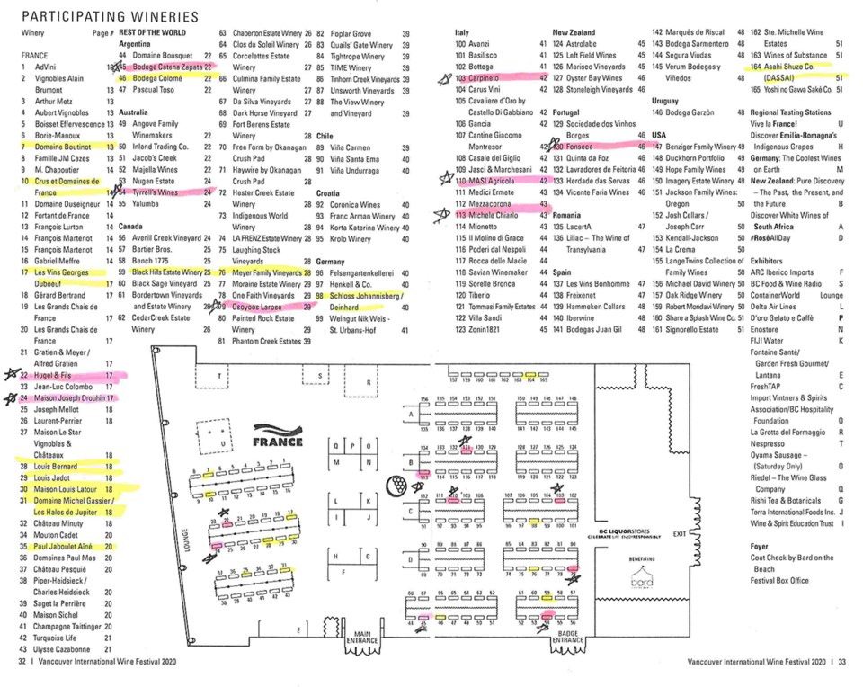 Wine Festival Map